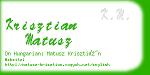 krisztian matusz business card